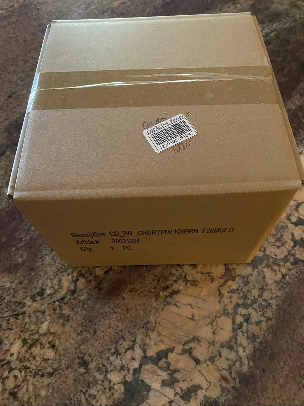 “Green Corduroy Pumpkin” 3-Wick Candle Holder by Bath & Body Works, NEW in Box
